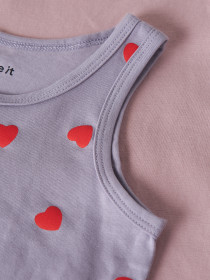 NAME IT 2-Pak Tank Top Lavender Hearts 